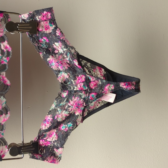 Sexy & Floral 2pc Candies Set – Padded 34B Bustier + S Thong Panties New - Picture 6 of 9